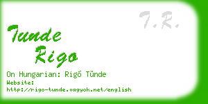tunde rigo business card