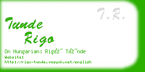 tunde rigo business card